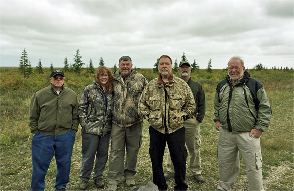 Goose hunters at Nanuk: L to R John Lillibridge, Linda Besse, Jim Olson, John Pfister, Robert Pardo, Vern Larsen