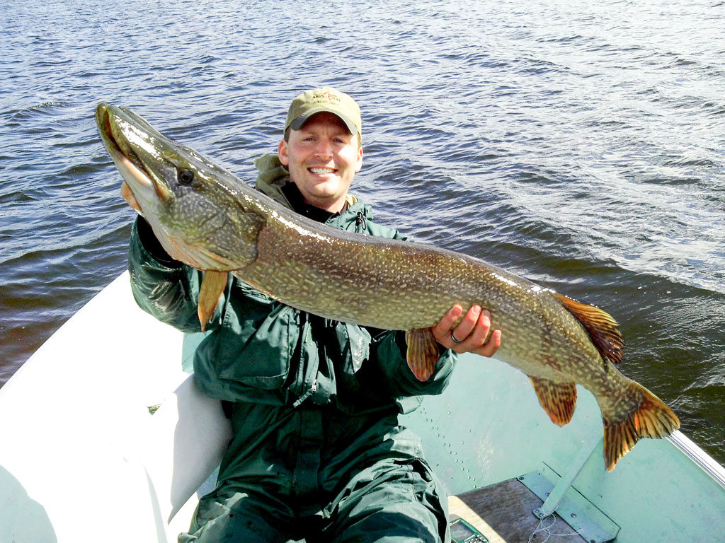 Jeff Knaebel with 47-inch Northern Pike caught on Small Lake.