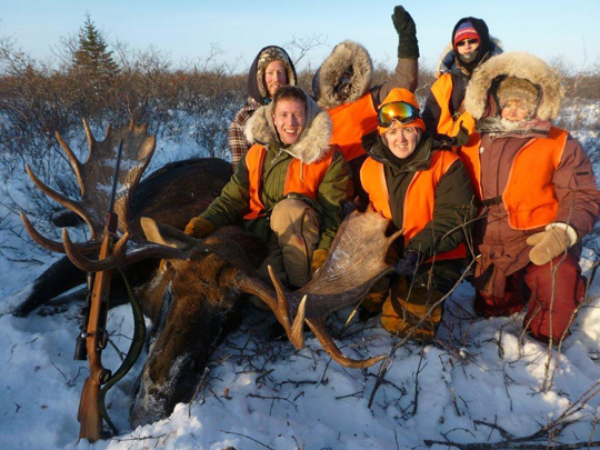 Manitoba Moose Hunting Family Photo