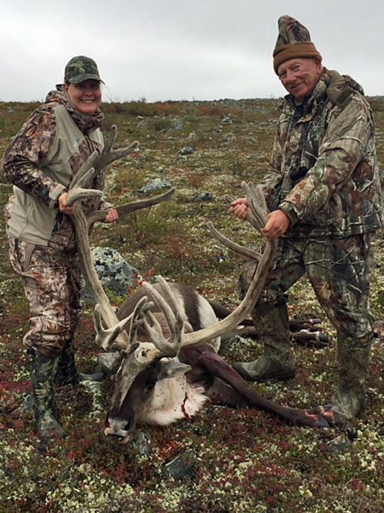 A great father/daughter moment! Elizabeth Richter’s Caribou bull officially made Boone & Crockett. Thanks Dad!