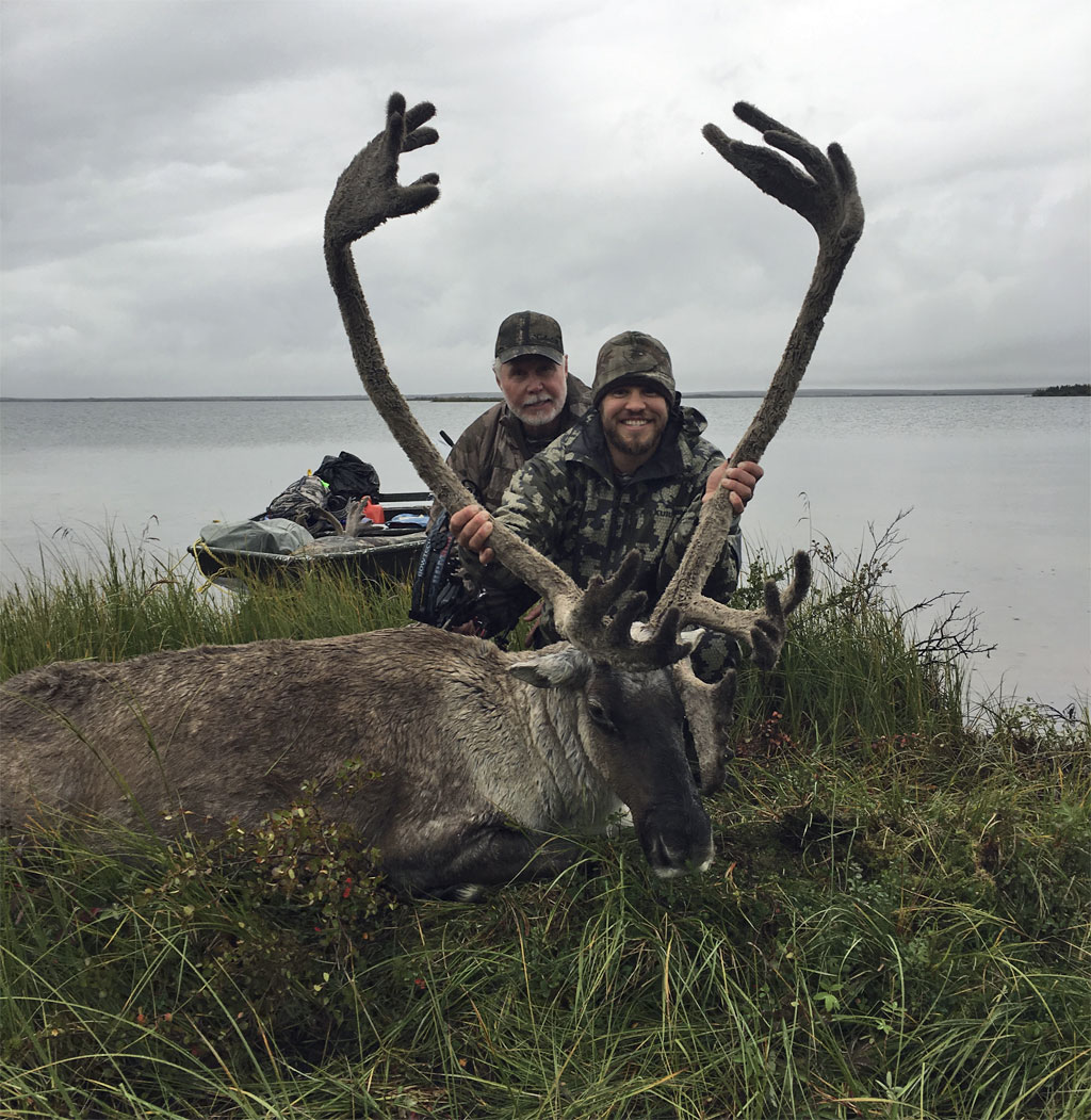 Bull Moose. Father and Son Roger and Ryan Puccinelli with Ryan's archery bull.